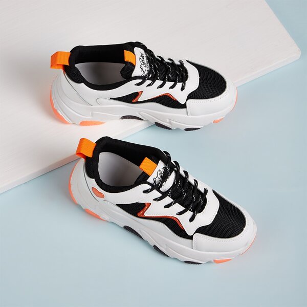 

Lace-up Colorblock Chunky Trainers