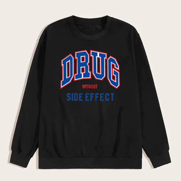 

Men Letter Graphic Sweatshirt, Black