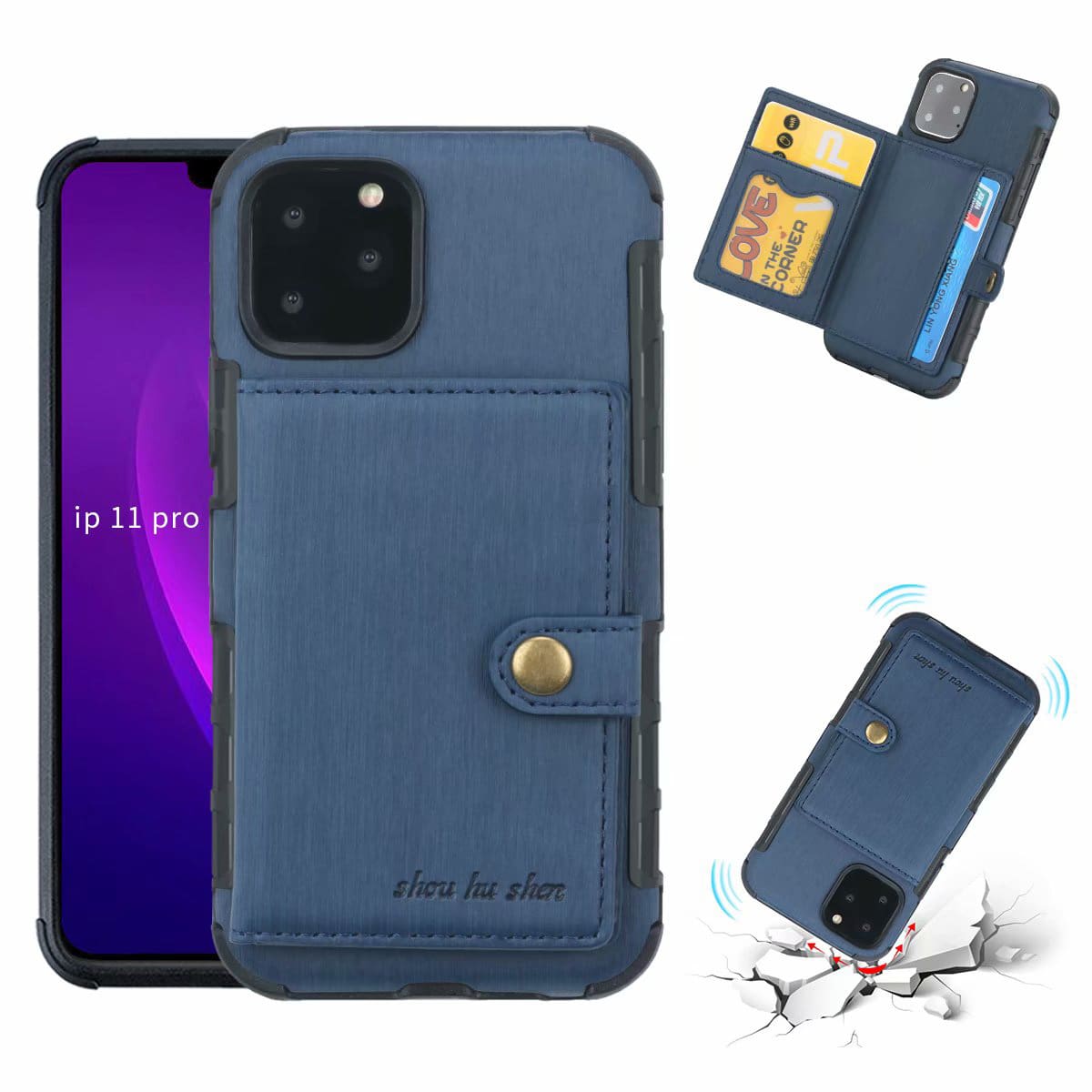 

PU Leather iPhone Case With Back Card Slots