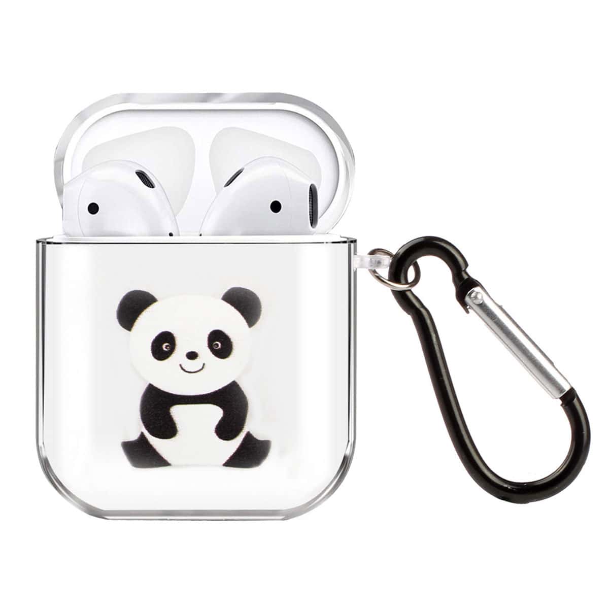 

Panda Print Airpods Case, Clear