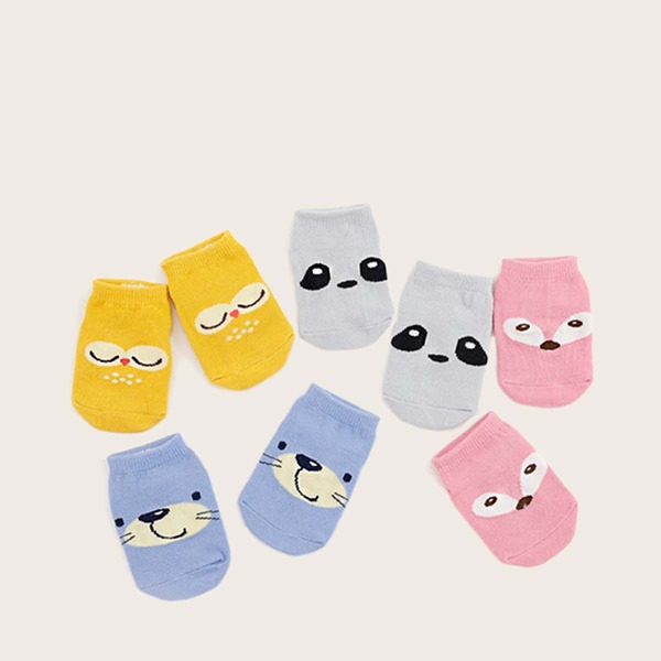 

4pairs Baby Cartoon Pattern Socks