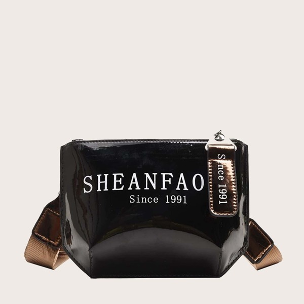 

Girls Letter Graphic Fanny Pack, Black