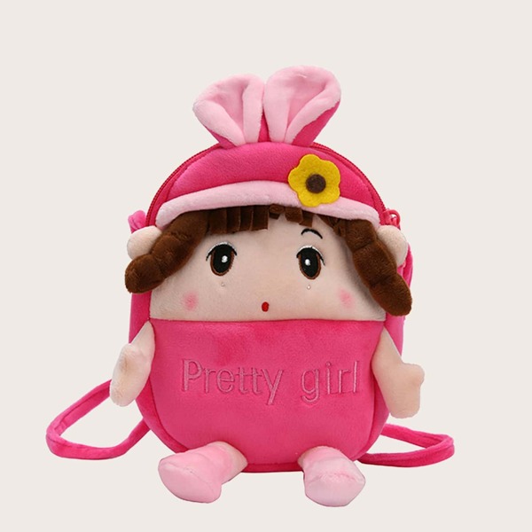 

Girls Letter Embroidered Crossbody Bag