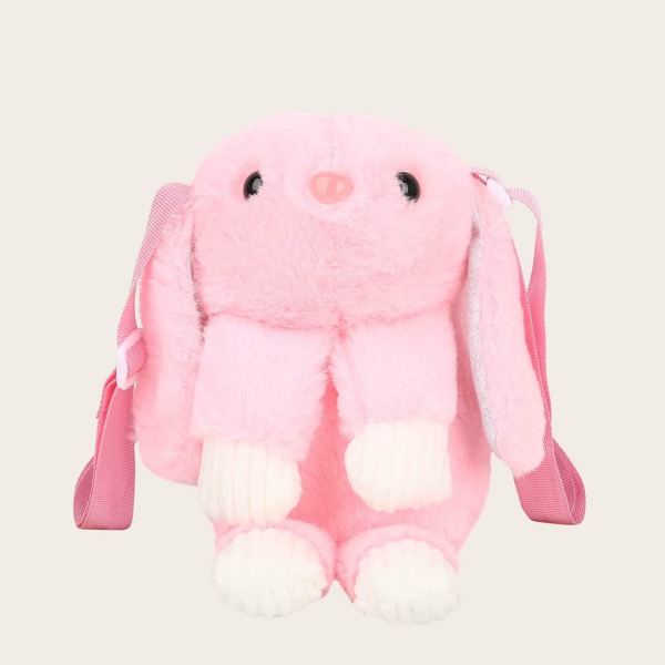 

Girls Rabbit Design Fluffy Crossbody Bag