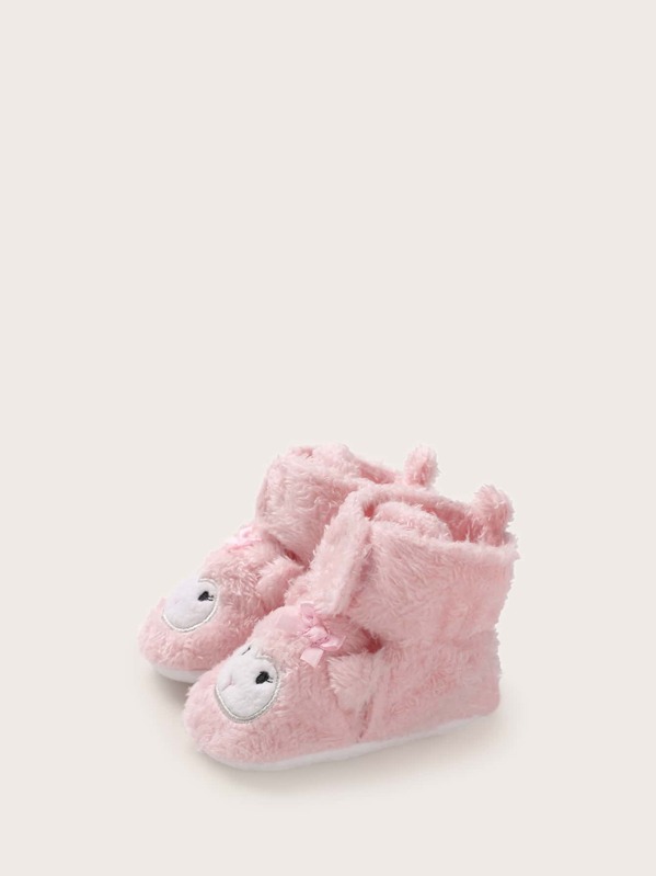 

Baby Girl Sheep Shaped Velcro Strap Boots, Pink