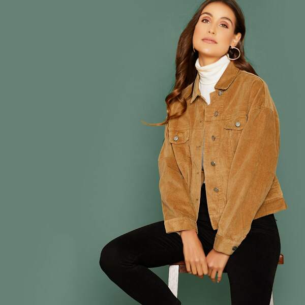 

Button Front Corduroy Jacket