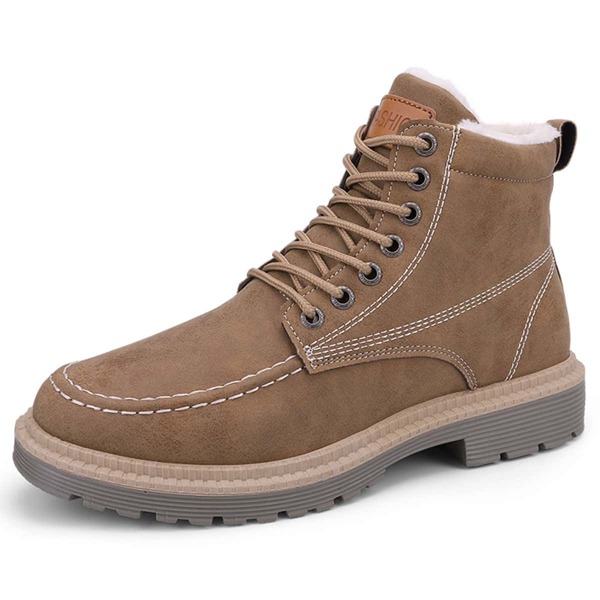 

Men Lace-up Lug Sole Boots, Khaki