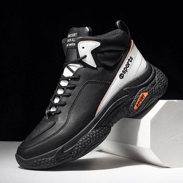 

Men Two Tone Letter Graphic Sneakers