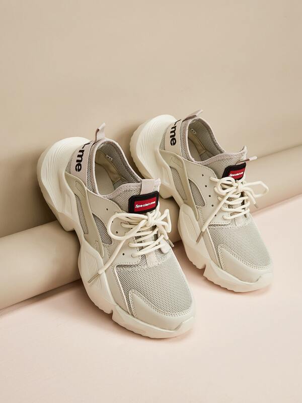 shein lace up chunky sneakers