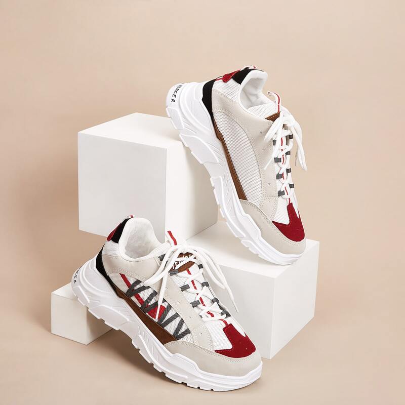 

Guys Lace-up Front Chunky Sneakers, Multicolor