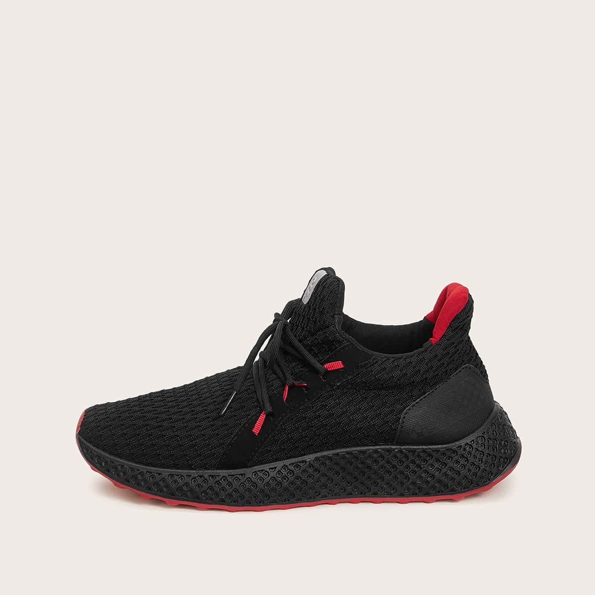 

Guys Lace-up Front Wide Fit Sneakers, Black