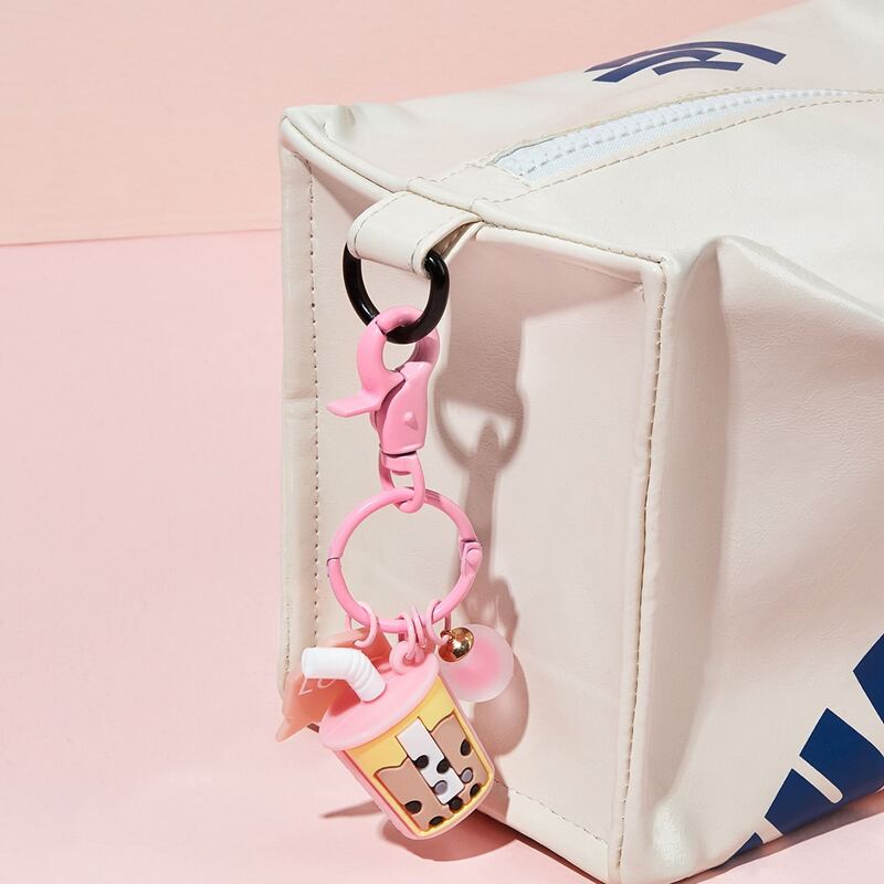 

Milk Tea Pendant Bag Accessory, Pink