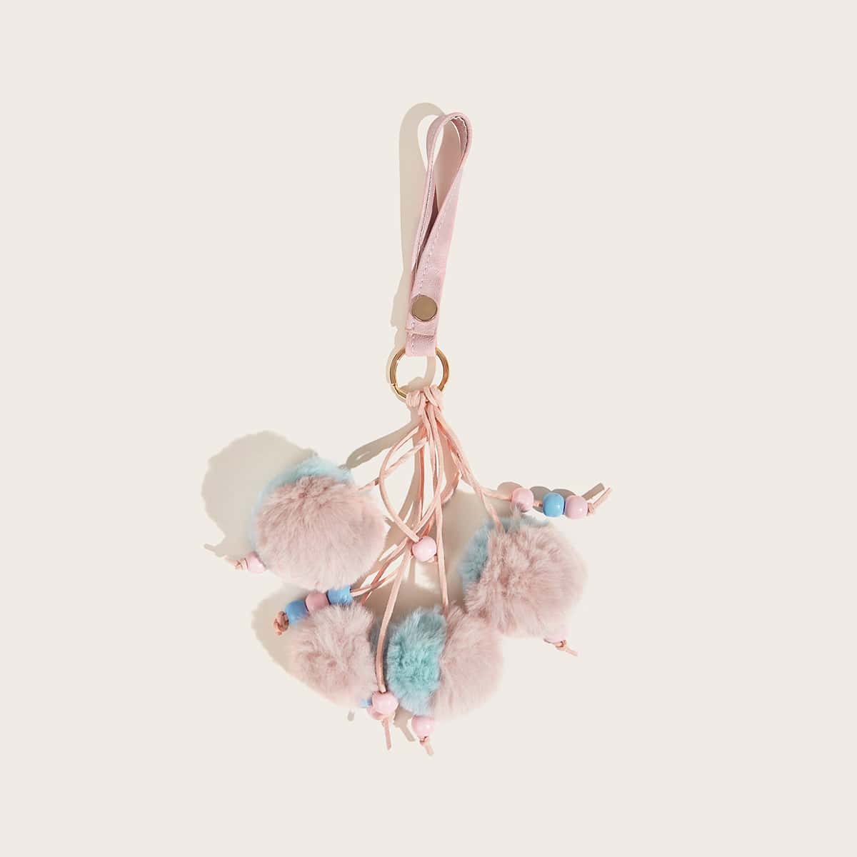 

Pom-pom Pendant Bag Accessory, Multicolor