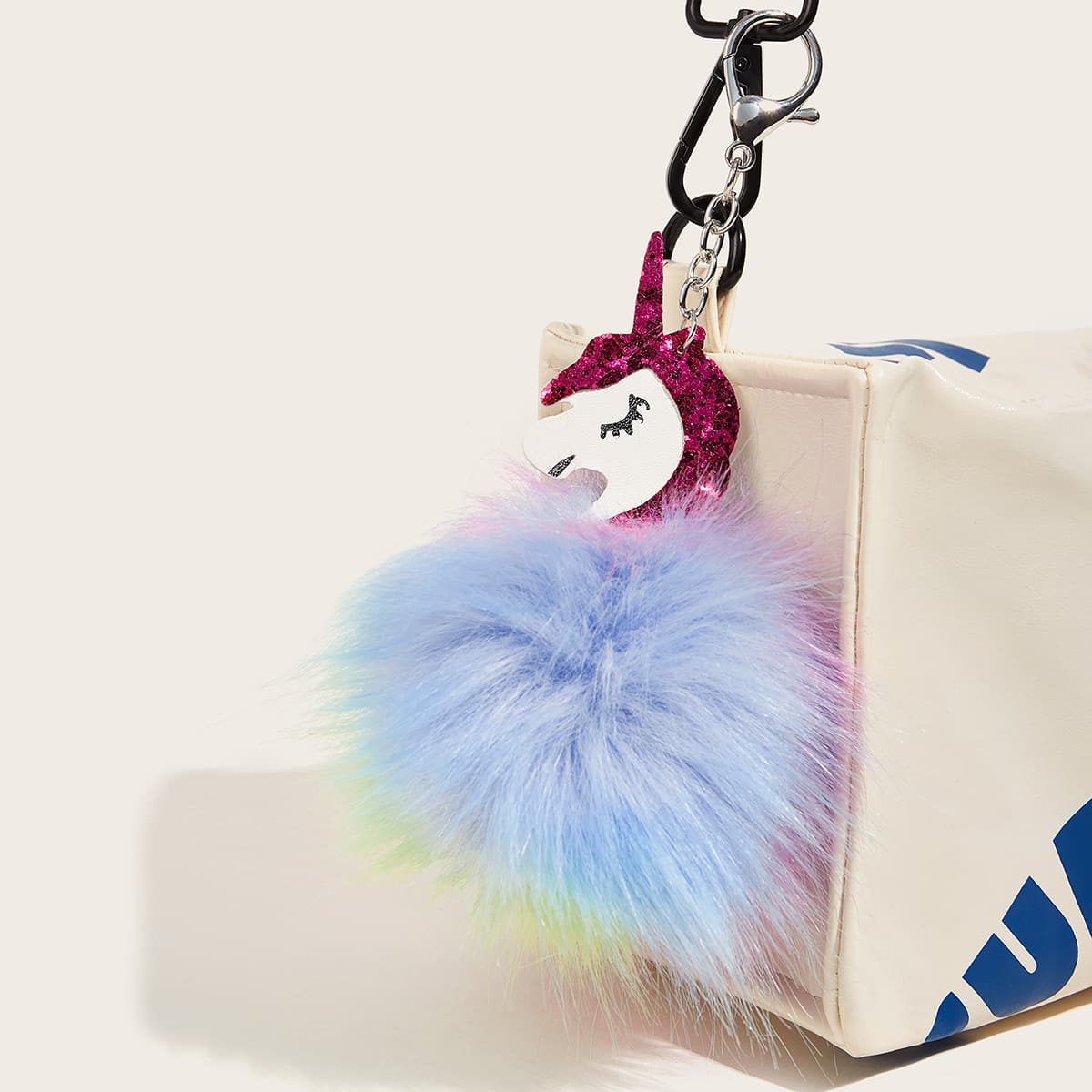 

Glitter Pom-pom Pendant Bag Accessory, Multicolor