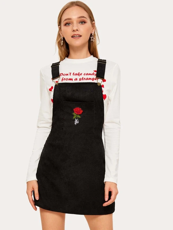 romwe pinafore dress