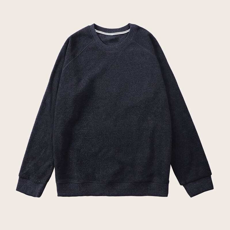 

Guys Round Neck Raglan Sleeve Sweatshirt, Navy
