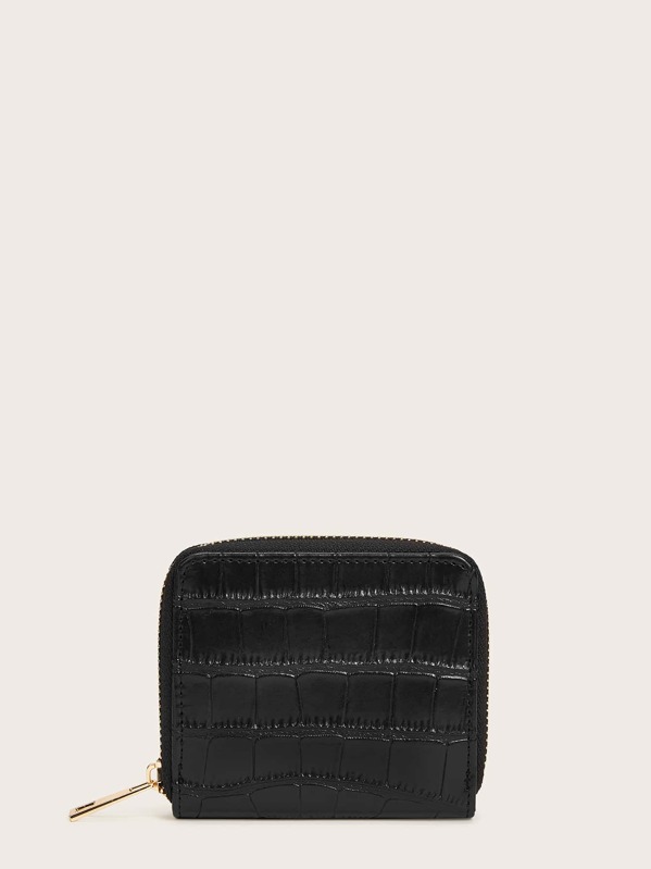

PU Zip Around Purse, Black