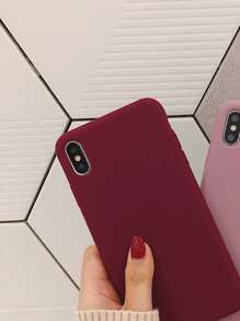 단색 케이스 iPhone겸용 - 버건디 - 보기 1