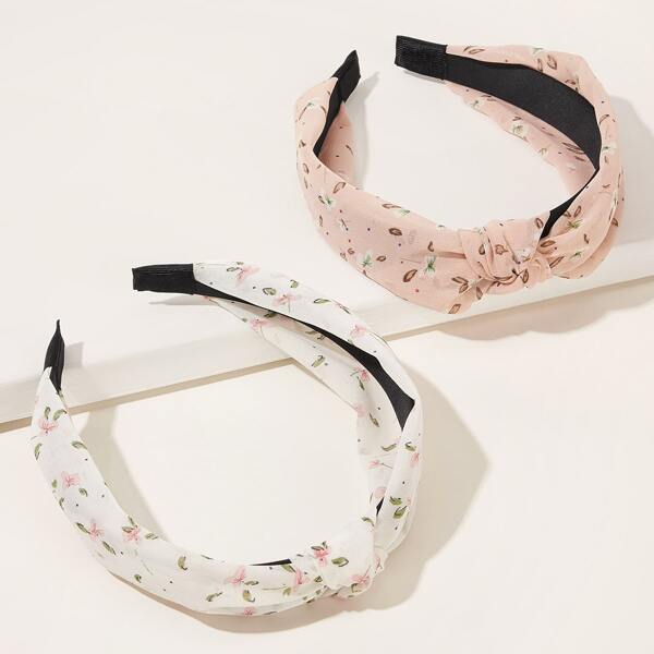 

2pcs Ditsy Floral Pattern Headband, Multicolor