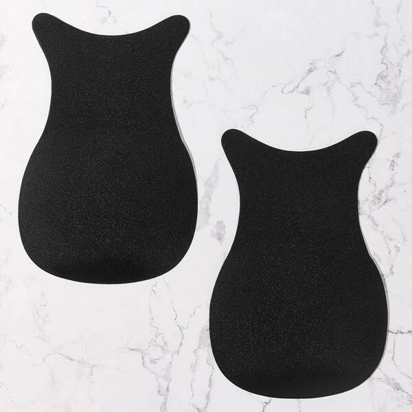 

1pair Plus Self Adhesive Nipple Cover, Black