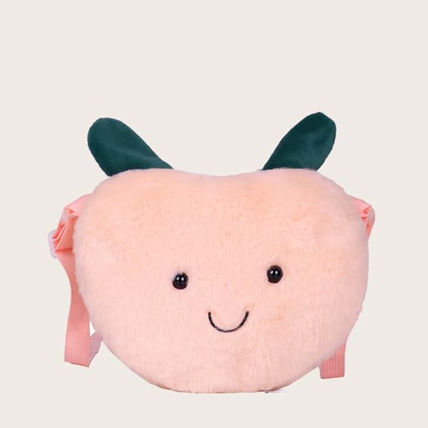 

Girls Heart Shaped Fluffy Crossbody Bag