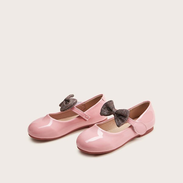 

Toddler Girls Glitter Bow Flats, Pink