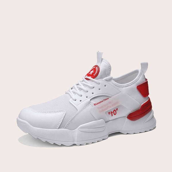 

Men Letter Graphic Lace Up Chunky Sneakers