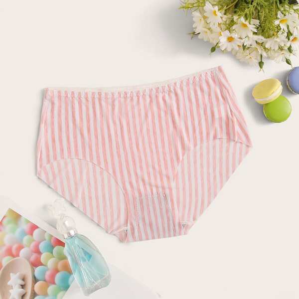 

Striped Print Panty, Pink