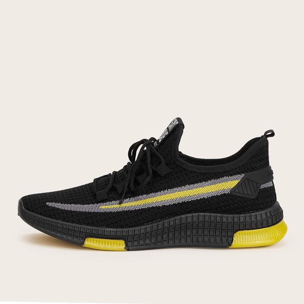 

Men Geometric Print Lace Up Sneakers