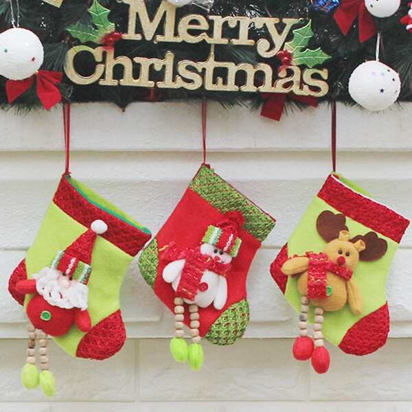 

1pc Christmas Stocking Hanging Decoration