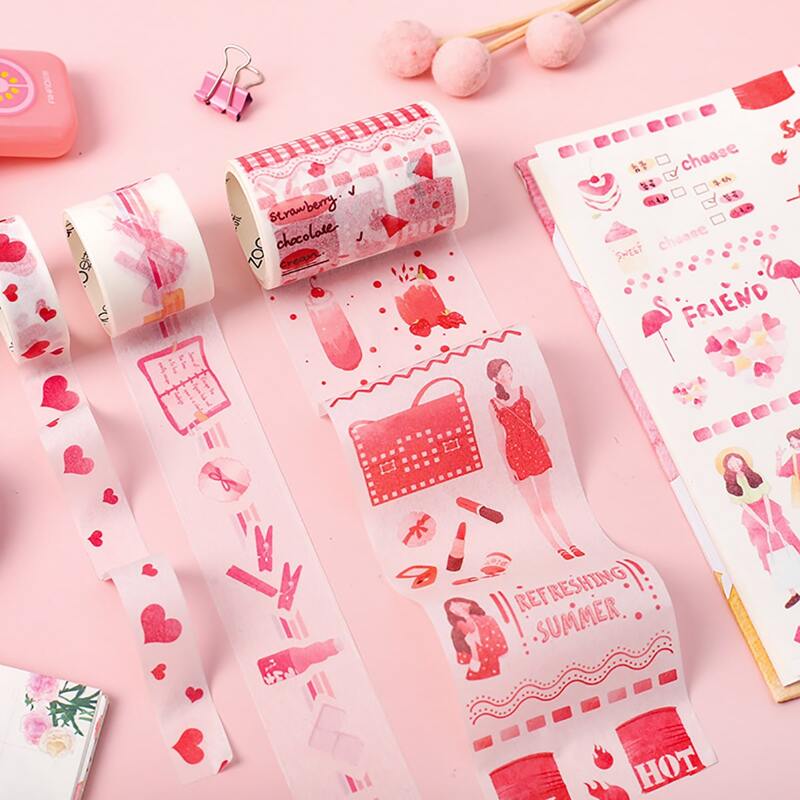 

6rolls Cute Mixed Pattern Tape Sticker