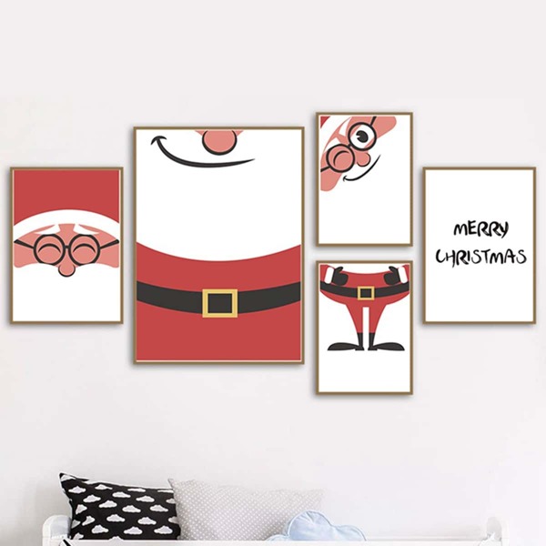 

1pc Santa Claus Wall Print Without Frame