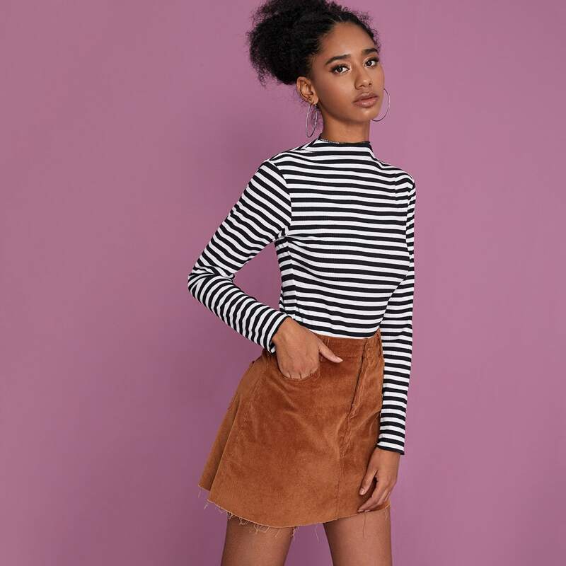 

Black And White Striped Tee