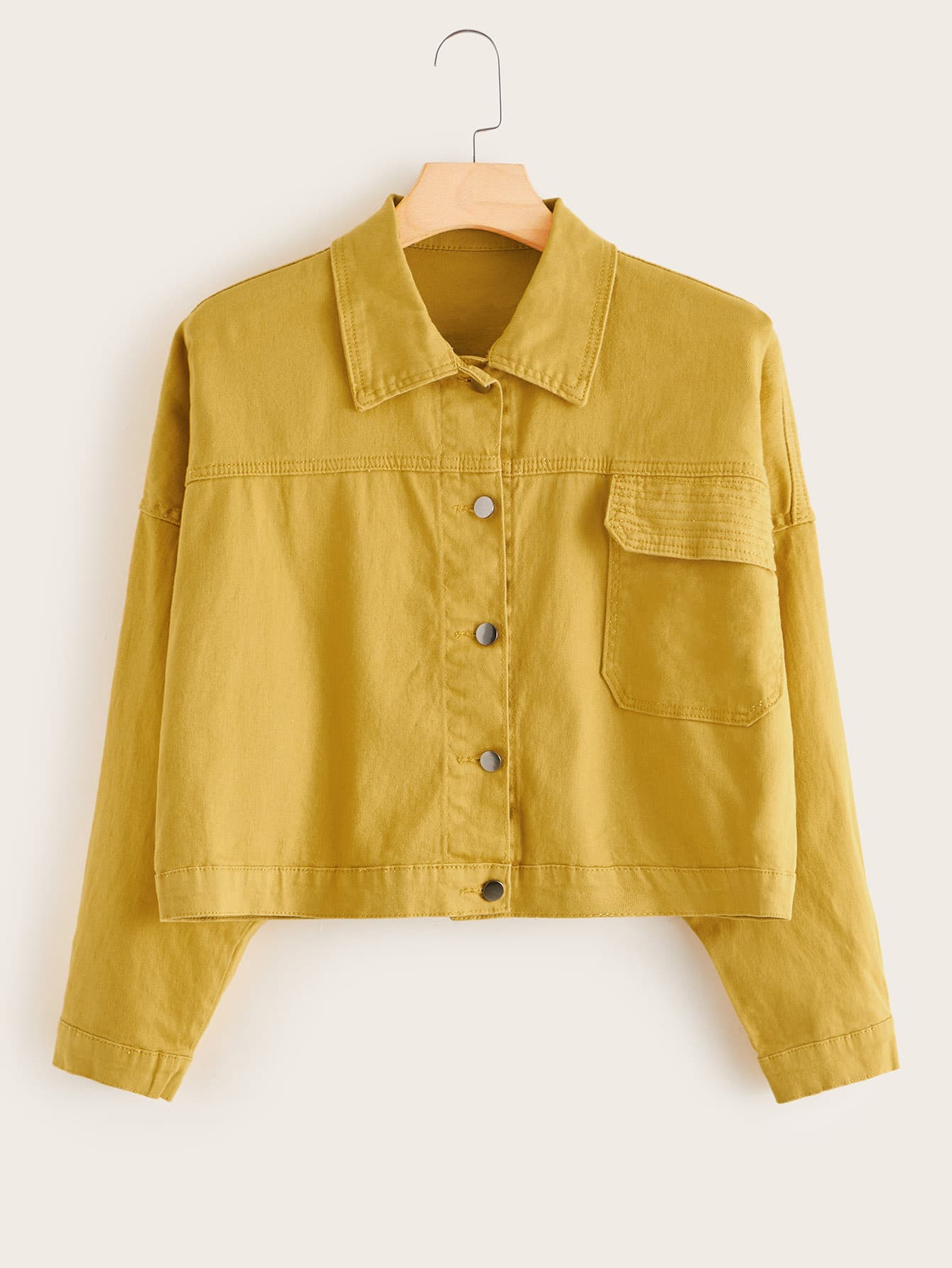 yellow denim jacket plus size