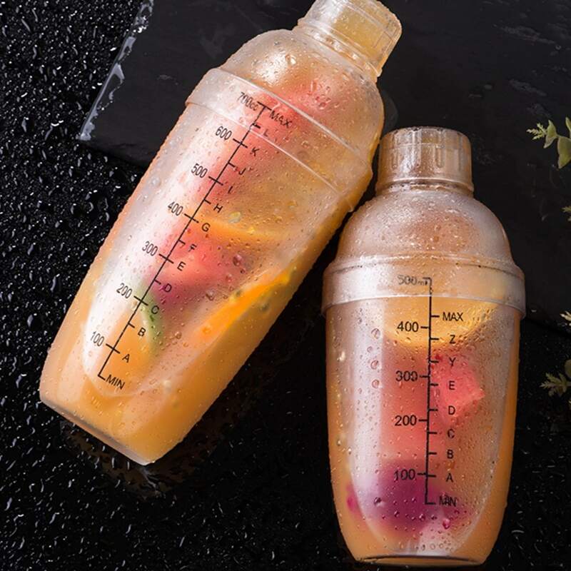 

1pc Juice Shaker Cup With Measurement, White