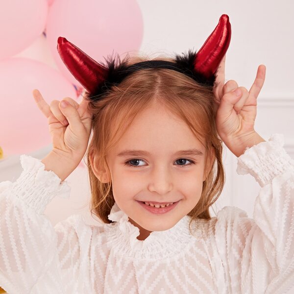 

2pcs Toddler Kids Horn Decor Headband, Multicolor