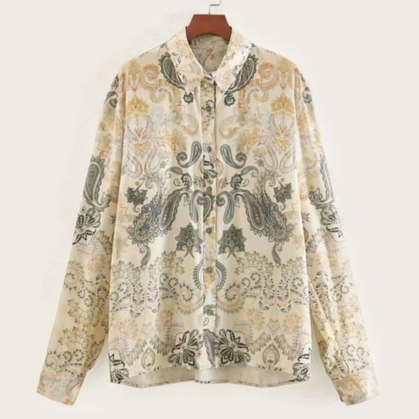 

Paisley Print Button Through Blouse, Multicolor