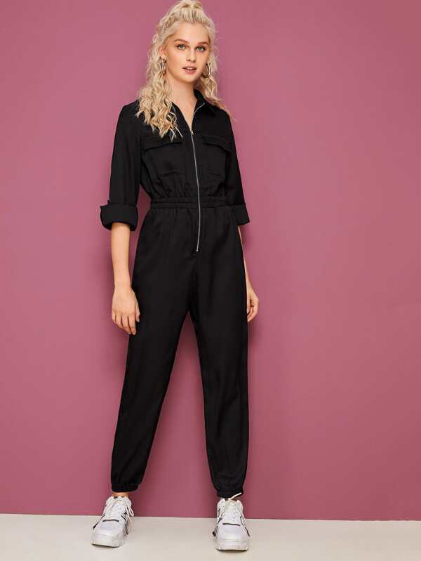 zip utility jumpsuit