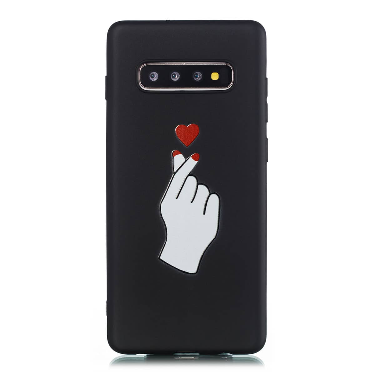 

Finger Heart Pattern Samsung Series Phone Case, Black