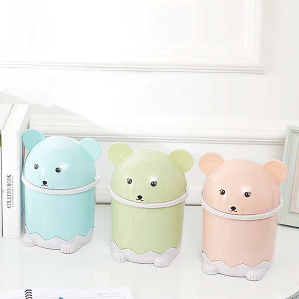 

1pc Cartoon Desktop Mini Trash Can, Multicolor