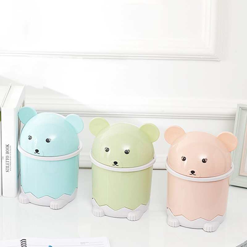 

1pc Cartoon Desktop Mini Trash Can, Multicolor