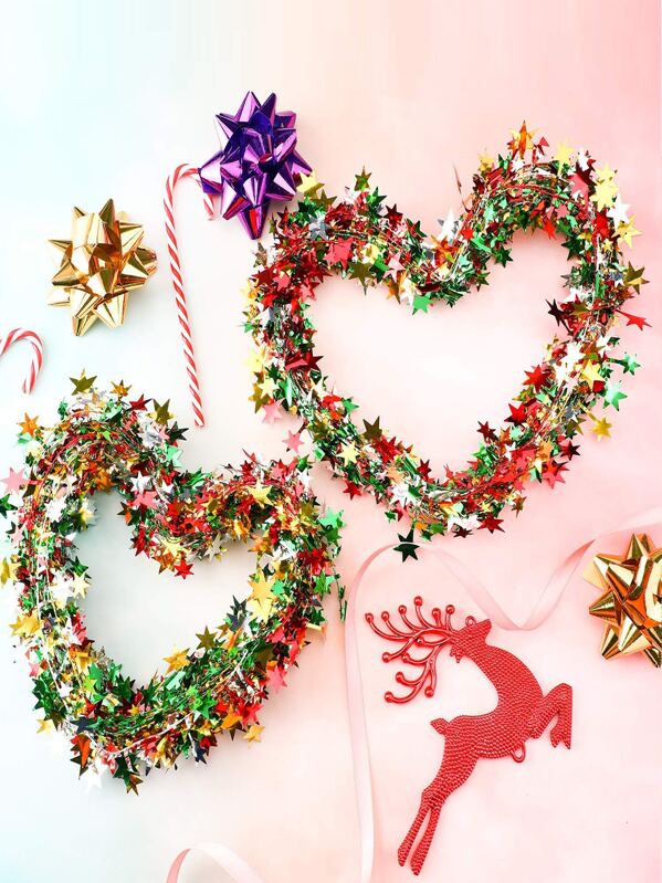 

7.5M Christmas Star Ribbon Decoration, Multicolor