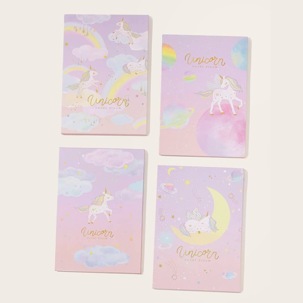 

1pc Random Unicorn Pattern Folded Mirror, Multicolor