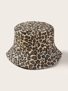 Leopard Pattern Bucket Hat - Multicolor - View 3