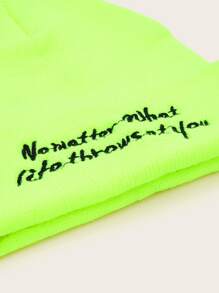 Slogan thêu neon xanh bean - Màu xanh chanh - Xem 2