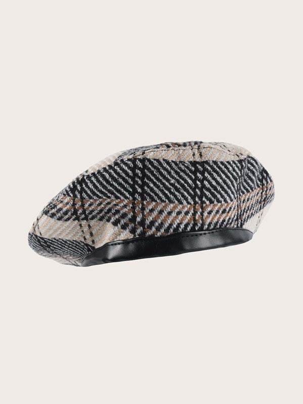 

Plaid Pattern Berets, Multicolor