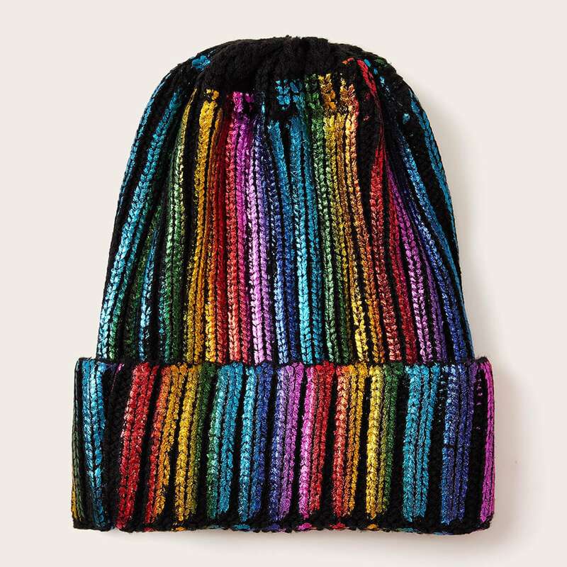 

Colorful Cuffed Beanie, Multicolor