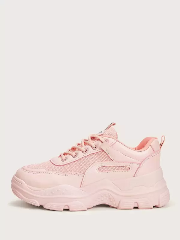 shein lace up chunky sneakers