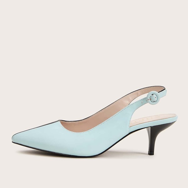 

Two Tone Slingback Stiletto Heels, Multicolor
