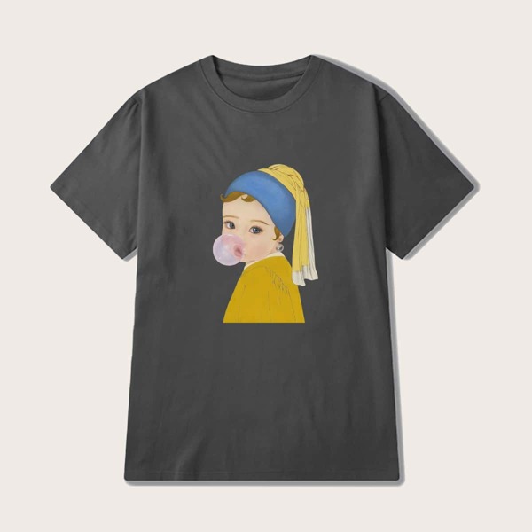 

Men Figure Graphic Tee, Grey